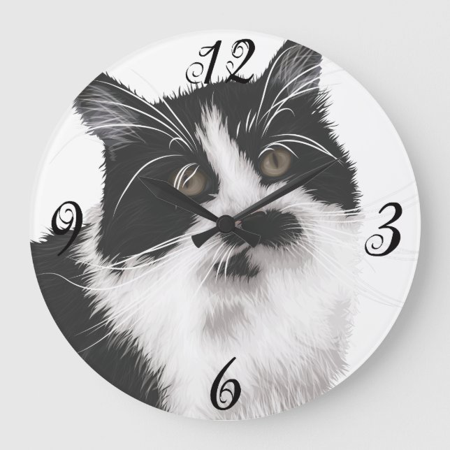 Reloj de pared de gato (Anverso)