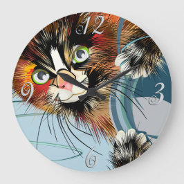 Reloj de pared de gato