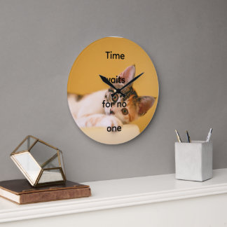 Reloj de Pared de Gato Adorable – El Tiempo Es Pre
