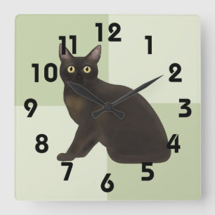 Reloj de pared de gato birmano