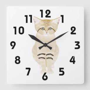 Reloj de pared de gato de arena