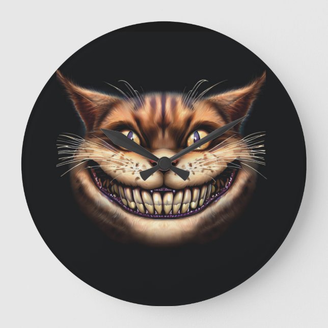 Reloj de pared de gato de Cheshire (Anverso)