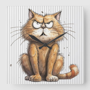 Reloj de pared de gato divertido