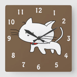 Reloj de pared de gato gitano adorable