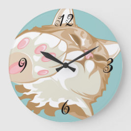Reloj de pared de gato Kitty
