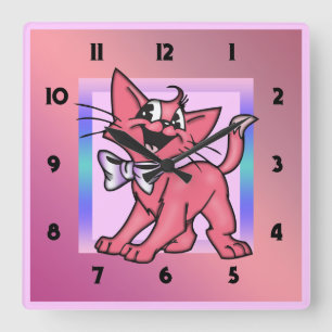 Reloj de pared de gato personalizado