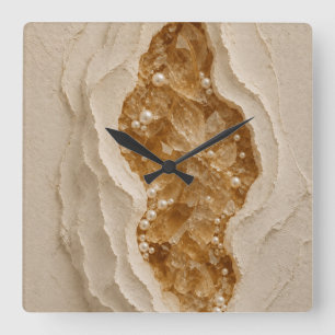 Reloj de pared de geoda abstracta de lujo