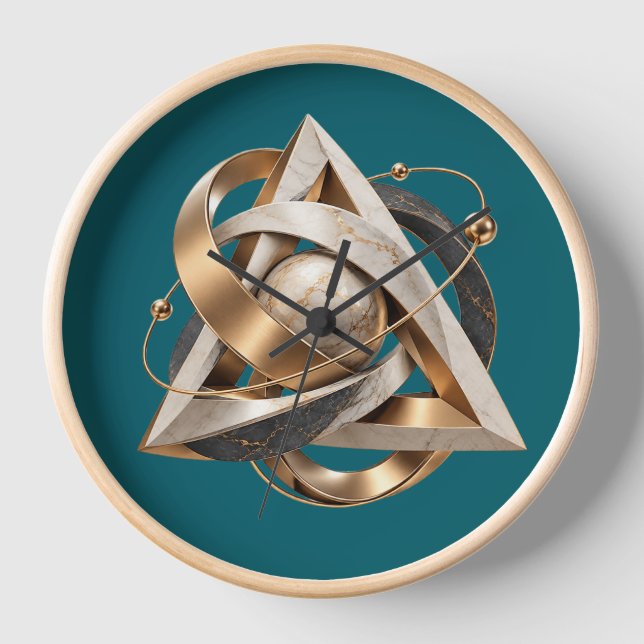 Reloj de pared de geometría sagrada de lujo 3D (Anverso)