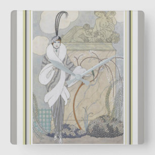 Reloj de pared de George Barbier Art Deco