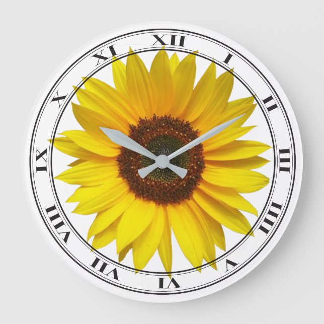 Reloj de pared de girasol (Anverso)