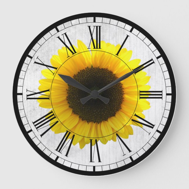 Reloj de pared de girasol (Anverso)