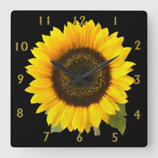 Reloj de pared de girasol