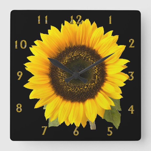 Reloj de pared de girasol (Anverso)