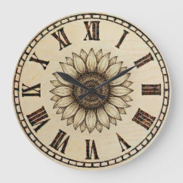Reloj de pared de girasol