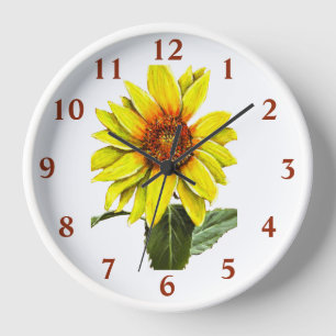 Reloj de pared de girasol