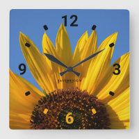 Reloj de pared de girasol