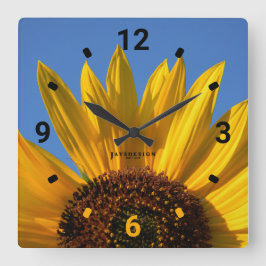 Reloj de pared de girasol