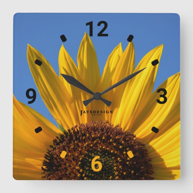 Reloj de pared de girasol (Anverso)