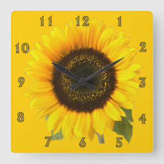 Reloj de pared de girasol