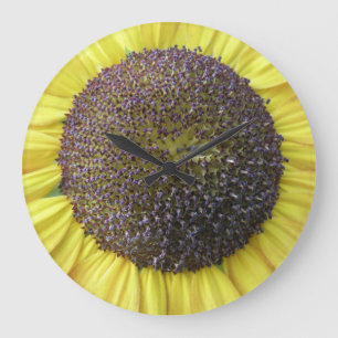 Reloj de pared de girasol amarillo