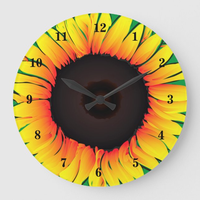Reloj de pared de girasol - Sunshine (Anverso)