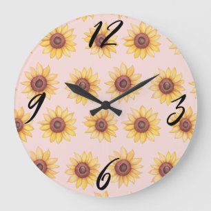 Reloj de pared de "girasoles"