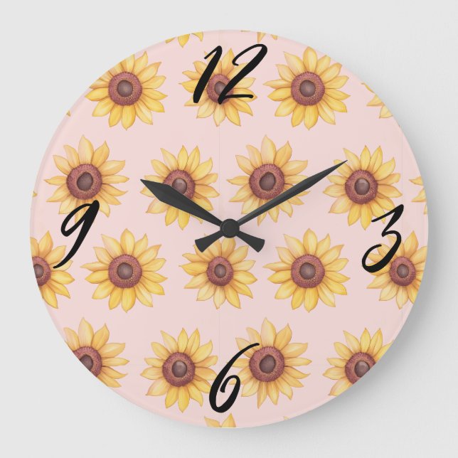 Reloj de pared de "girasoles" (Anverso)