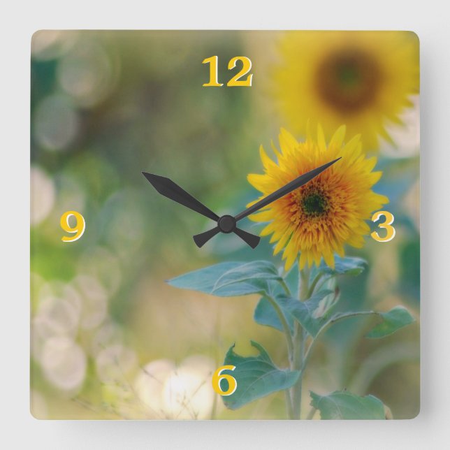 Reloj de pared de girasoles (Anverso)