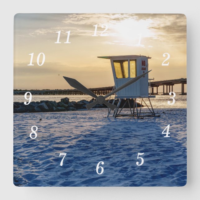 Reloj de pared de Gold Hour Destin East Pass (Anverso)