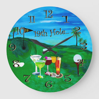 reloj de pared de golf 19.º hoyo