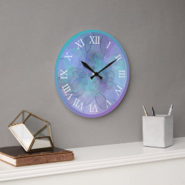 Reloj de pared de gradiente azul