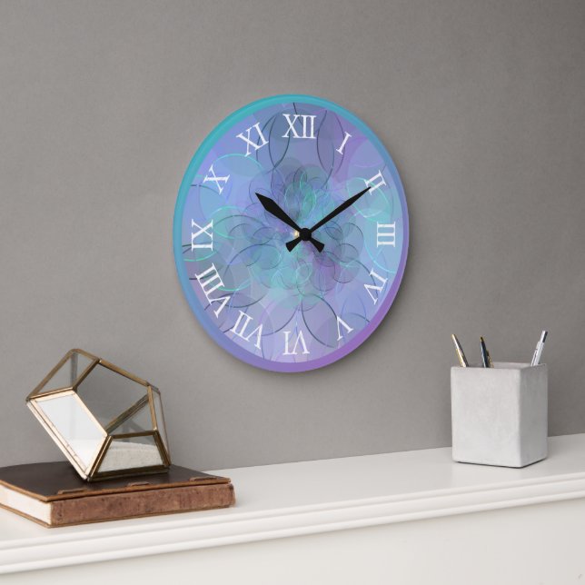 Reloj de pared de gradiente azul (Oficina)