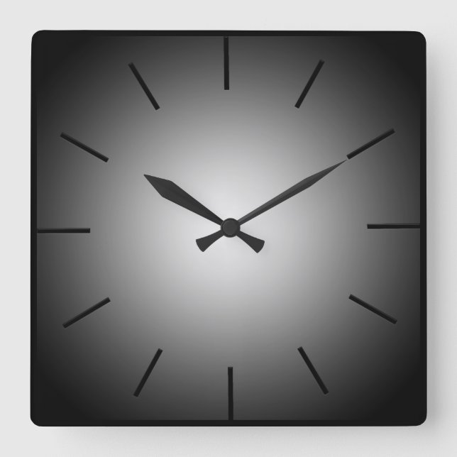 Reloj de pared de gradiente negro minimalista (Anverso)