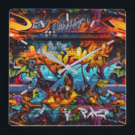 Reloj de pared de graffiti<br><div class="desc">reloj de pared de graffiti</div>