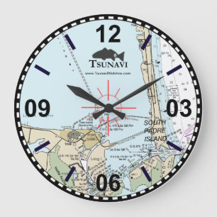 Reloj de pared de gráfico náutico - Isla del Pad