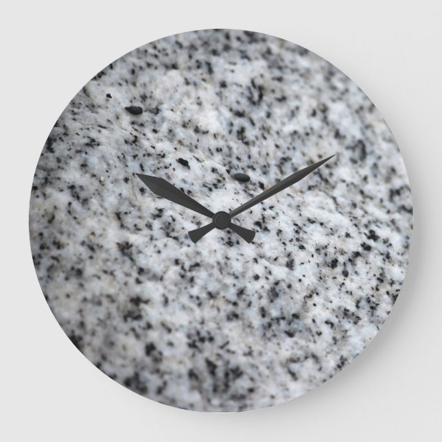 Reloj de pared de granito blanco y negro (Anverso)
