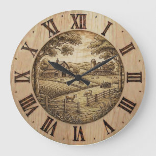 Reloj de pared de granja