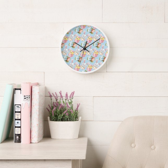 Reloj de pared de grietas de Pascua (Sala de lectura)