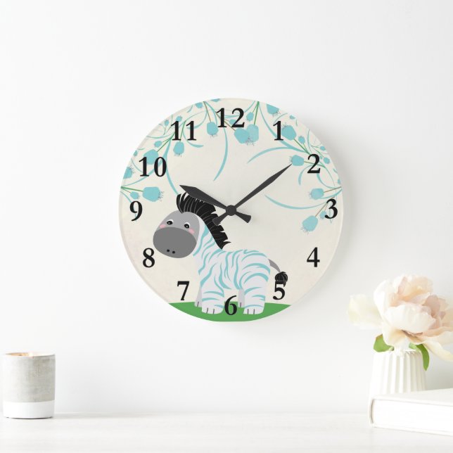 Reloj de pared de guardería de zebra zebra de Safa (Hogar)