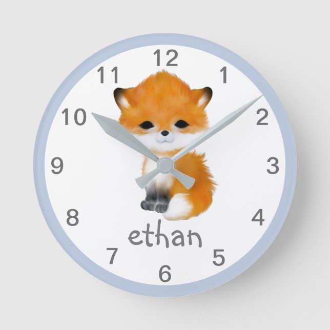 Reloj de pared de guarnición para animales de bosq (Anverso)