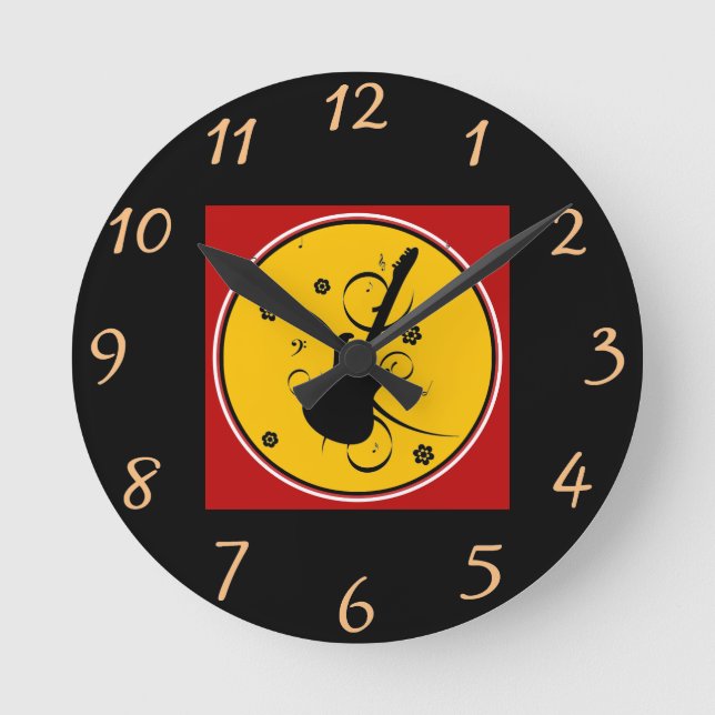 Reloj de pared de guitarra (Anverso)