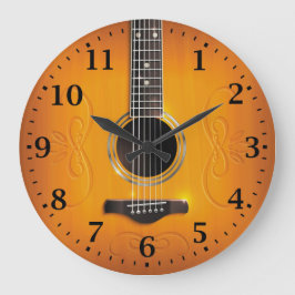 Reloj de pared de guitarra acústica