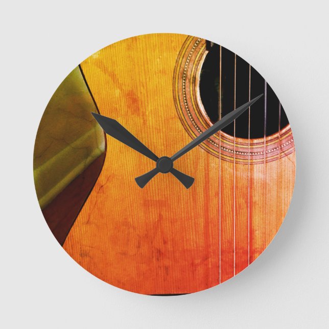 Reloj de pared de guitarra acústica rusa (Anverso)