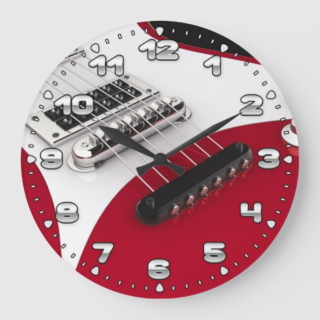 Reloj de pared de guitarra eléctrica (Anverso)