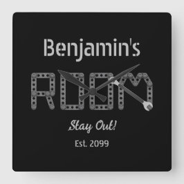 Reloj de pared de habitación de un niño adolescent