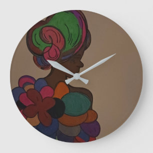 Reloj de pared de hada afroamericana