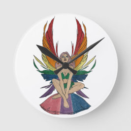 Reloj de pared de hadas bisexuales