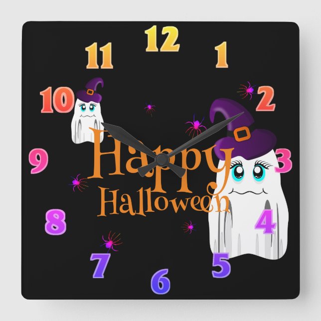 Reloj de pared de Halloween (Anverso)