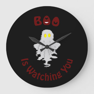 Reloj de pared de Halloween Boo Te Está Vigiland
