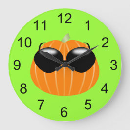 Reloj de pared de Halloween con calabaza
